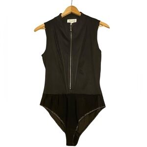 The Silver Collection by Dorothy Schoelen Black Sleeveless Bodysuit Size 12